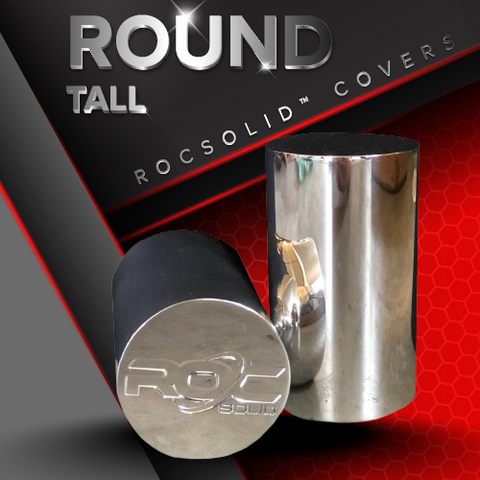 Set of 20 - ROCSOLID™ Aluminum Tall Round Lug Nut Covers